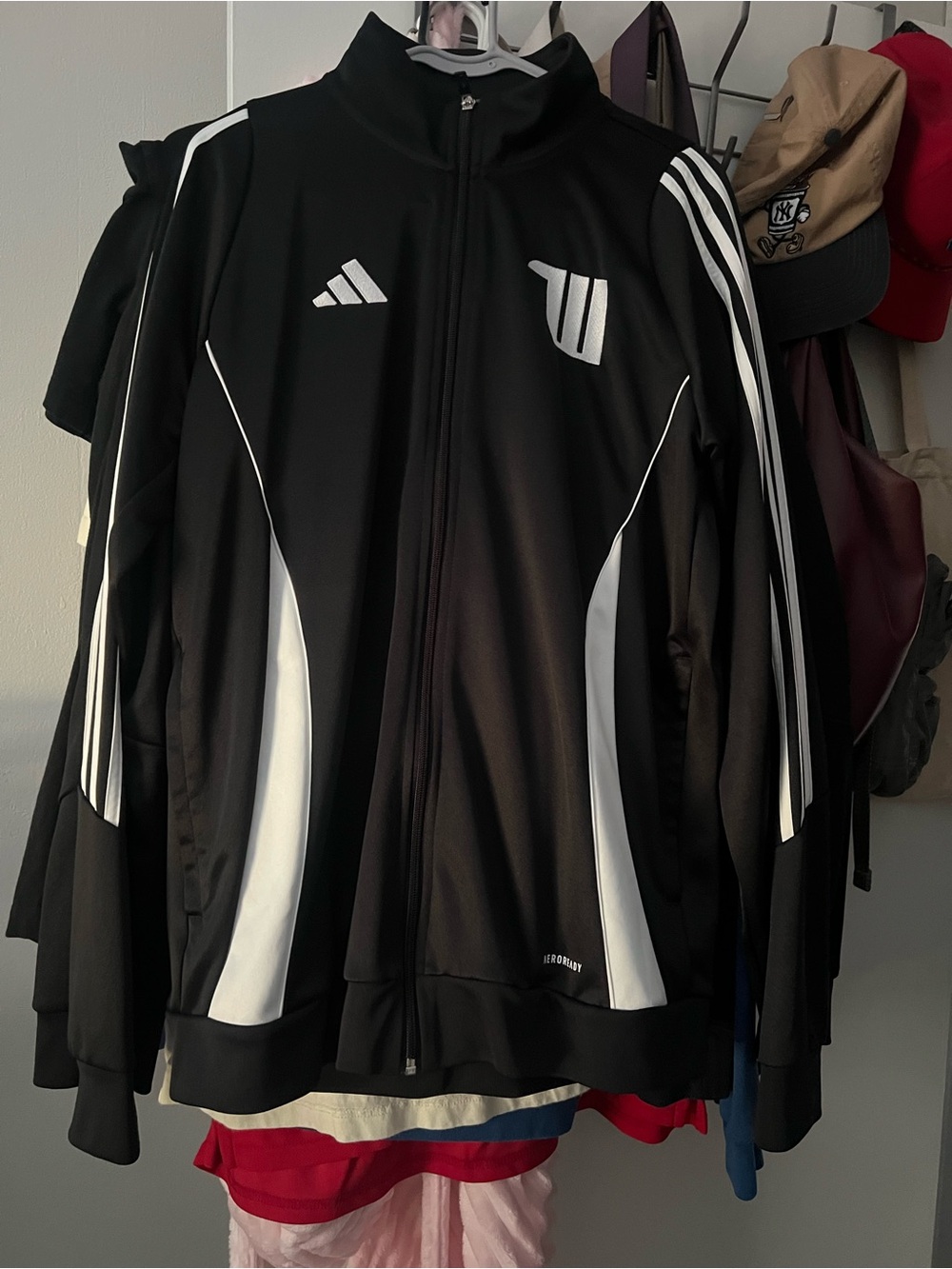adidas Wittenberg Men’s Soccer Black and White Track Jacket